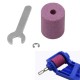 Spare set for drill sharpener stone - key - ring