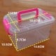 Storage box with handle 18.5x13x9.7cm - transparent - plastic - organizer