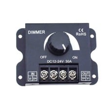 Dimmer LED juostelėms - DIMMER - 12-24V DC 30A - rankinis valdiklis