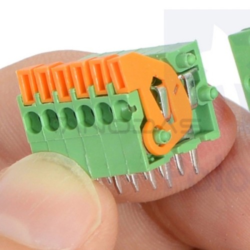 KF141V screwless terminal connector - 6 pin - for PCB soldering - quick connector