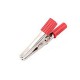 Laboratory crocodile clip - NH029 - non-insulated - red - 51mm