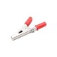 Laboratory crocodile clip - NH029 - non-insulated - red - 51mm