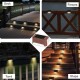 LED solar lamp - black - for stairs balustrade - external light