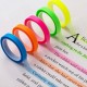 Self-adhesive indexing tabs - fluorescent ribbons - 6mmx5m - 5 colors - transparent