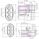 MR60-M connector - Amass connector - plug + socket - connector with covers for ESC-Motor connections