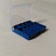 Organizer 10 compartments - blue - 59x47x15mm - Plastic box - closed container