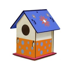 Birdhouse for painting DIY - Pattern 2 - Wooden feeder