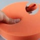 Flat polishing sponge 125mm - orange - cleaning pad - for waxing