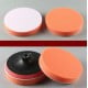 Flat polishing sponge 125mm - orange - cleaning pad - for waxing