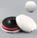 Polishing fur 125mm - white - plush - polishing sponge