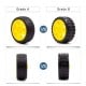 Wheel 68x26mm - for robots and DIY vehicles - with type B tread