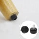 Adjustable foot for furniture - M6 19x15mm - black - furniture leg with pad