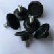 Adjustable foot for furniture - M6 27x14mm - black - furniture leg with washer