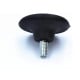 Adjustable foot for furniture - M6 27x14mm - black - furniture leg with washer