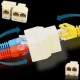 RJ45 tinklo kabelio skirstytuvas – nuo 1 lizdo iki 2 RJ-45 lizdų