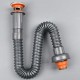 Siphon for a single-bowl sink - flexible hose 40cm