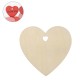 Heart plywood 75x75x3mm - Pendant for carving and painting - Formatka