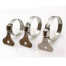 Worm clamp with butterfly 18x32mm - metal clamp for pipes and hoses