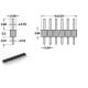 Smeigtukų juostelė 2.54 mm - 20 kontaktų - 10 vnt, - Auksinis kaištis elektroninėms sistemoms