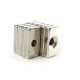 Rectangular magnet 20x10x4-4mm with 4mm hole - N35 - neodymium magnet