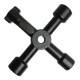 Key for technical cabinets - black - electrical - control - cross