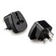 Universal Adapter Black- UK/UK-EU -U.S.A, Adapter - With Ground