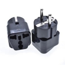 Universal adapter with grounding - EU - US and UK adapter European plug - American socket - England