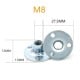 Lock nut M8 8x27.5x1.5 with collar - 3-hole for screwing