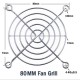 Fan cover - 80mm - chrome grille - grill