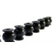 Vibration isolator 15mm/15mm - medium hardness - black - vibration damper, damper, shock absorber - 1 pc