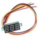 Voltmeter 0-100V - 0.28' with cables - yellow LED