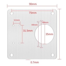 Vyrių remonto plokštė - 90x90mm 0.7mm plokštė - baldų vyrių remontas