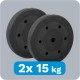 Set of bituminous loads 2x15kg, hole 31mm, REBEL ACTIVE