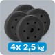 Set of bituminous loads 4x2.5kg, hole 31mm, REBEL ACTIVE