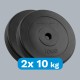 Set of bitumen weights 2x10kg, hole 31mm, classic plate, REBEL ACTIVE