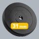 Set of bitumen weights 2x10kg, hole 31mm, classic plate, REBEL ACTIVE