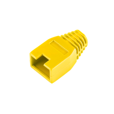 Rubber cover of the 8p8c RJ45 plug yellow