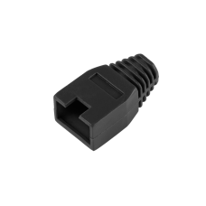 Rubber cover of the 8p8c RJ45 plug black