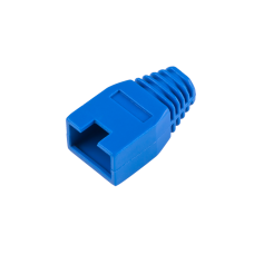 Rubber cover of the 8p8c RJ45 plug blue