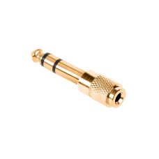 Jack connector 6.3/3.5 gold-metal