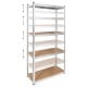 Metal warehouse shelf 180x90x40 silver Rebel