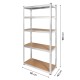 Metal warehouse shelf 180x90x40 silver Rebel