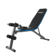 Inclined training bench with leg lock and rubber bands, REBEL ACTIVE