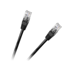 Patchcord cable UTP 8c plug-plug 0.5m CCA black cat.6e