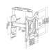 Wall mount 23-42 inches black LPA51-221 (vertical and horizontal adjustment)