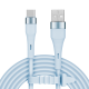 USB – C tipo USB kabelis 1 m silikoninis mėlynas Kruger&Matz Basic