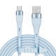 USB - microUSB cable 1 m silicone blue Kruger&Matz Basic