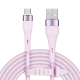 USB - microUSB cable 1 m silicone pink Kruger&Matz Basic