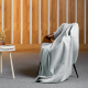 Fleece blanket 130x150 cm TEESA - gray