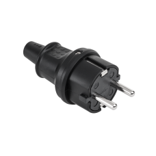 German Plug 16A/250V - IP44 (Rubber Black) 2237